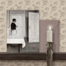 Hammershøi Ida lendo uma carta CC0698 Cartão posta