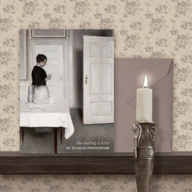 Hammershøi Ida lendo uma carta CC0698 Cartão posta (Criador carregado)