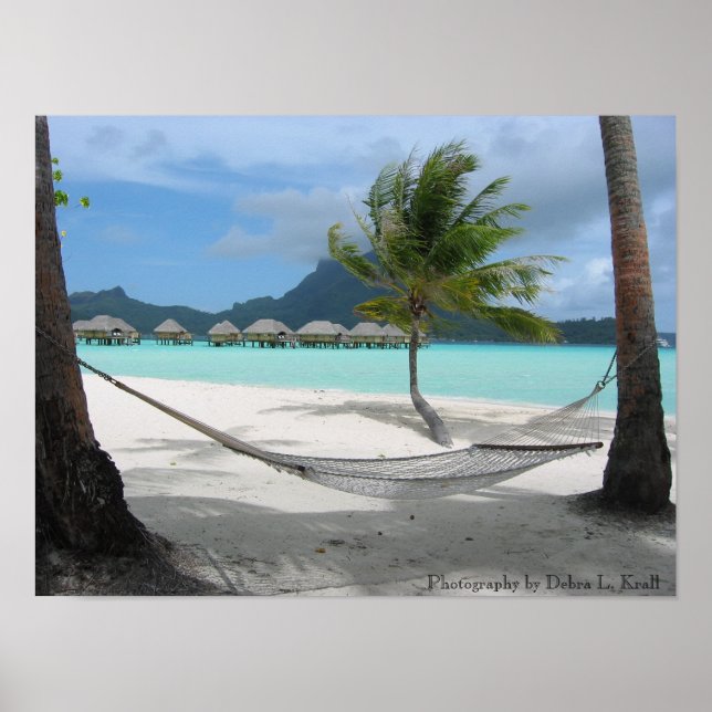 Hammock no Bora Bora Poster (Frente)