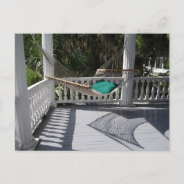 Hammock no cartão postal de Veranda