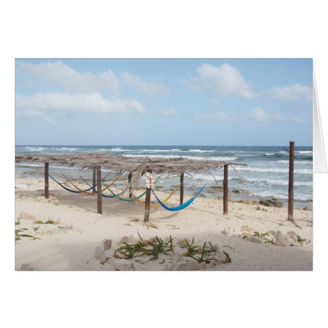 Hammocks no Cartão de Praia (Frente Horizontal)