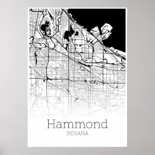 Hammond Map - Indiana - Poster do mapa da cidade