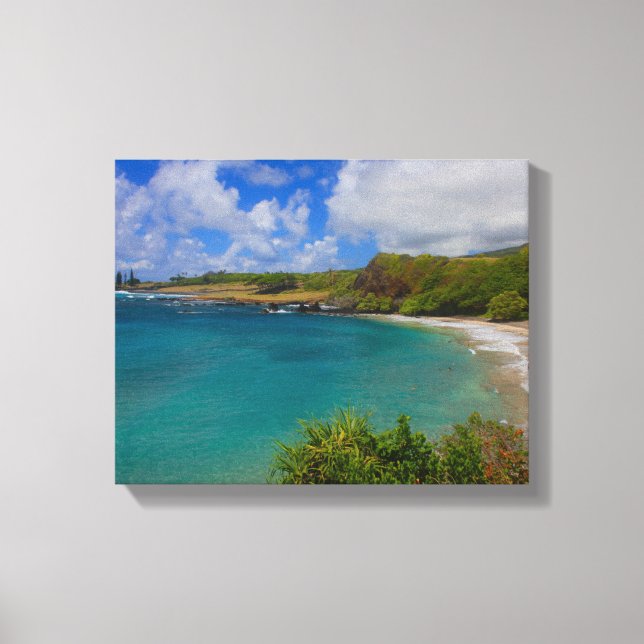 Hamoa Beach Hawaii Canvas Wall Art Impressão (Frente)
