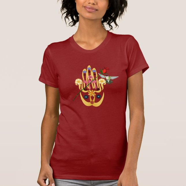 Hamsa e camisa das flores (Frente)