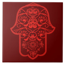 Hamsa Floral (Vermelho)