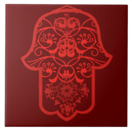 Hamsa Floral (Vermelho)