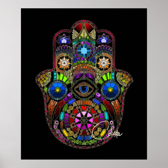 Hamsa Poster Black (Frente)