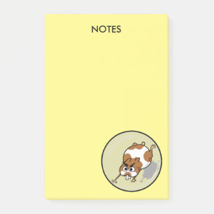 HAMSTER BONITO NO BLOCO DE NOTAS DO POST-IT DA