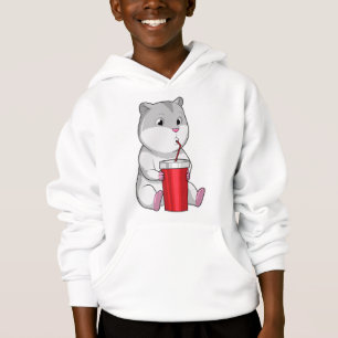 Hamster com palha de Mug e Bebendo