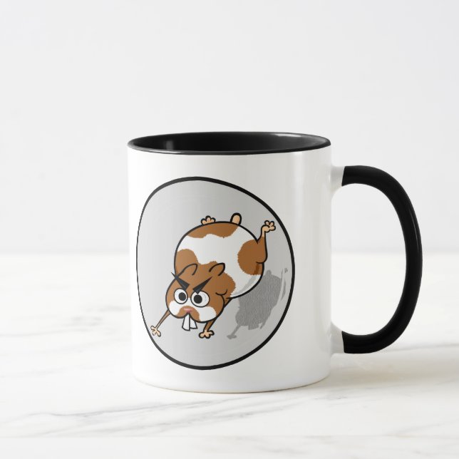 HAMSTER GRÁFICO ENGRAÇADO NA CANECA DA CAMPAINHA (Direita)