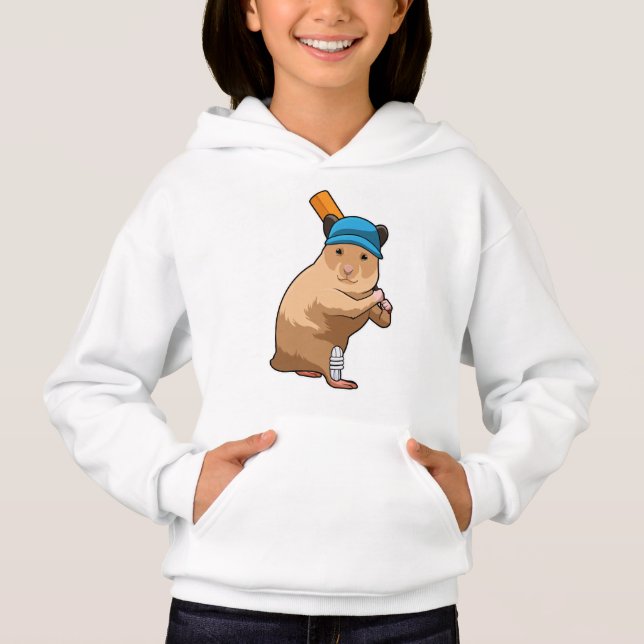 Hamster no Cricket com morcego de críquete (Frente)