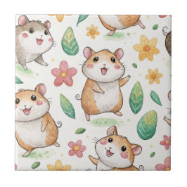 Hamsters dançarinos cortantes padrão sem costura