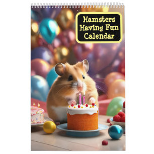Hamsters Tendo Calendário Divertido