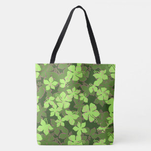 Hanalei Hawaiian Hibiscus Camo Bolsa de praia Flor