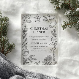 Hand-Drawn Christmas Dinner