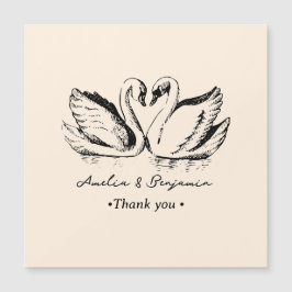 hand drawn Couple Swan Whimsical Wedding