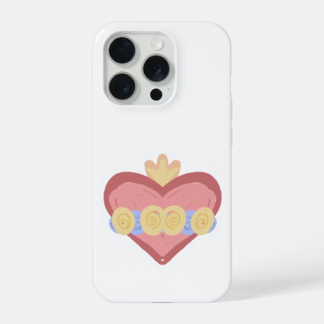 Hand-drawn Immaculate Heart of Mary IPhone Case (Verso)