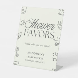 Hand Drawn Minimalist Baby Shower Favors