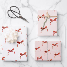 Hand Drawn Red Ribbon Bow