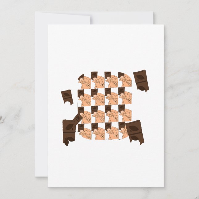 Hand holding a piece of Valentine's chocolate (Frente)