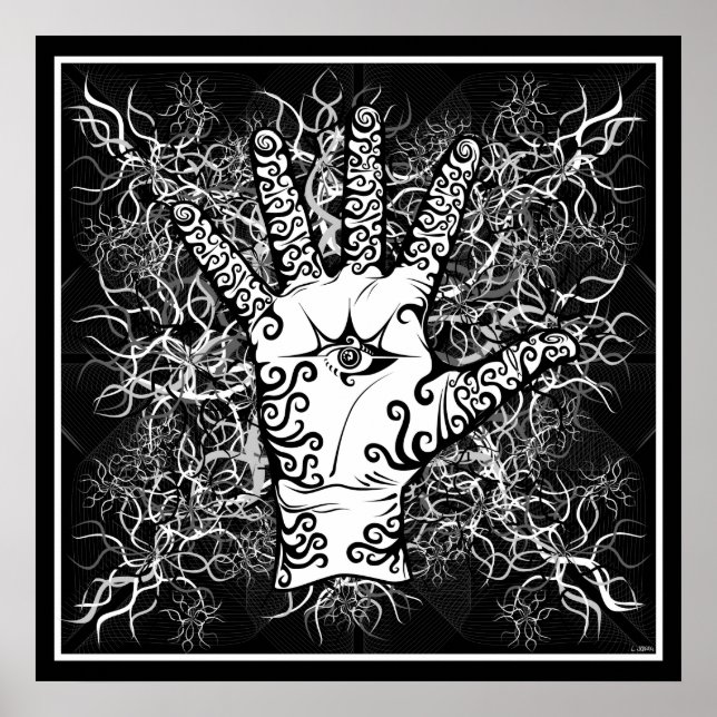 hand/sensation/electricity - Poster (Frente)