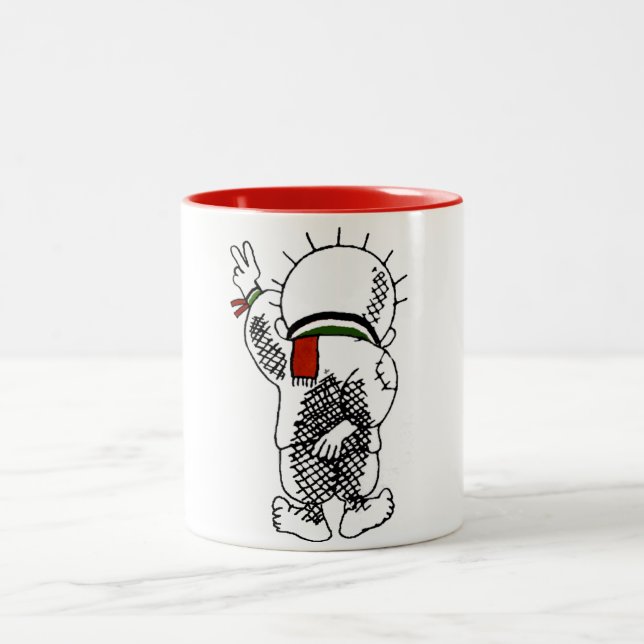 Handala (miúdo palestino) na caneca (Centro)