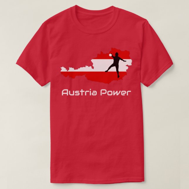 Handball Austria Power - Camisa Áustria (Frente do Design)