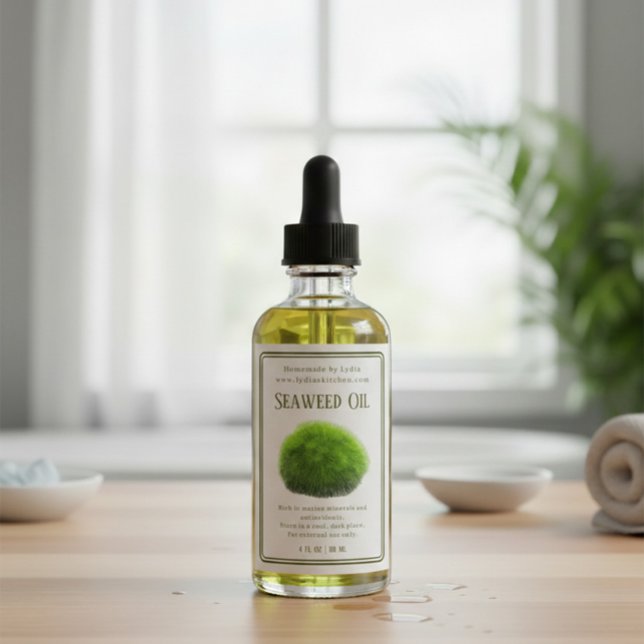 Handmade Botanical Seaweed Illustration Label (Criador carregado)