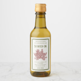 Handmade Botanical Seaweed Oil Label