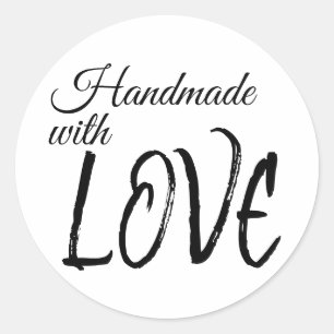 Handmade com etiqueta do amor