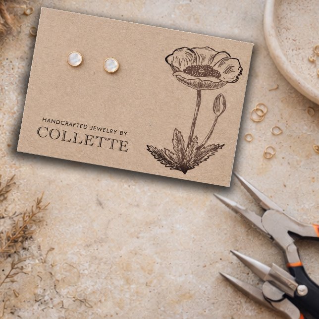 Handmade Flower Kraft Cardstock Earring Jewelry (Criador carregado)