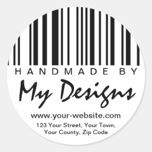 Handmade por etiquetas da etiqueta de código de