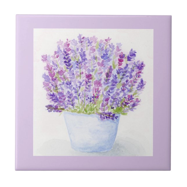 Handpainted Loose Watercolor Lavender Floral (Frente)