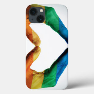 Hands Painted as a Rainbow Heart