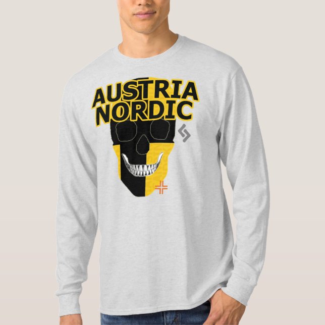 HANDSKULL Áustria Camisa B2 de manga longa nórdica (Frente)