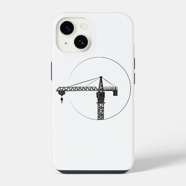 Handy Hülle mit Kran-Grafik (Verso)