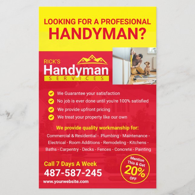 Handyman Business Promo Flyer - Home Business (Frente)
