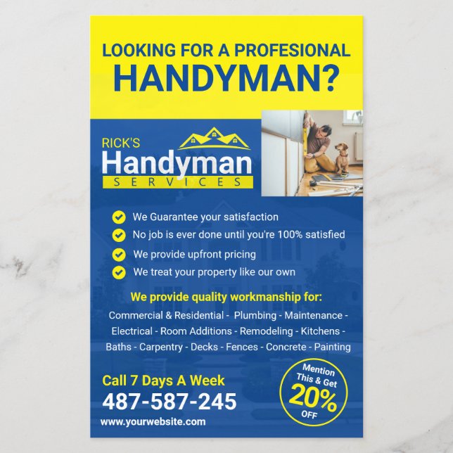 Handyman Business Promo Flyer - Home Business (Frente)