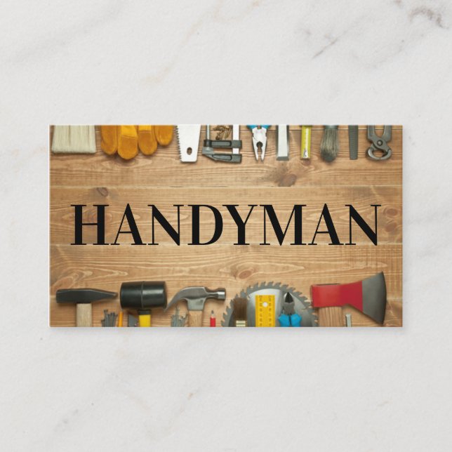 Handyman, Cartão de visita de manutenção (Frente)