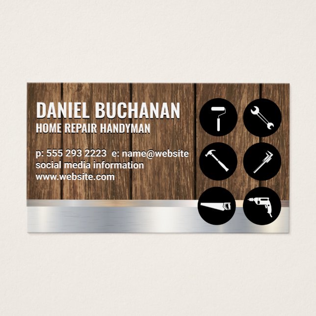 Handyman | Madeira Metálica | Ferramenta de hardwa (Frente)