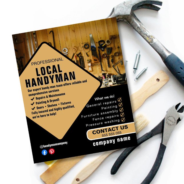 Handyman Services Flyer Template | Local Trades  (Criador carregado)