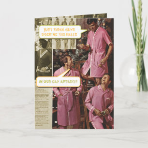 Hang Balls Engraçado Cartão de Natal de gay