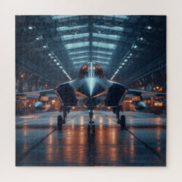 Hangar Jet em Dusk - Quebra-cabeça da Aviação