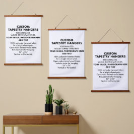HANGERS Personalizados DE TAPESTRA 26"x36" (x3)