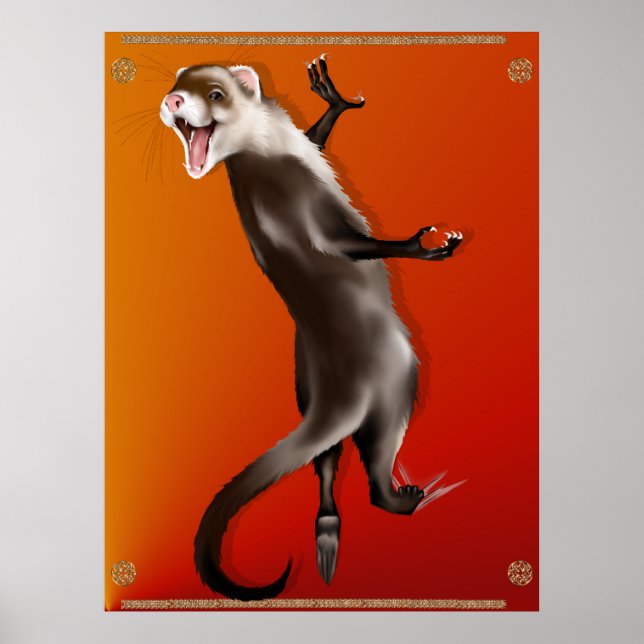 Hanging Ferret Poster (Frente)