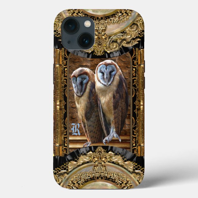 Hanivel Prey Owl Monograma Case-Mate capas de ipho (Verso)