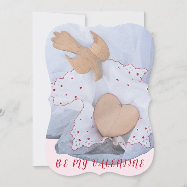 Hanky, vermelho, corações, pomba para Dia de os na (Frente)