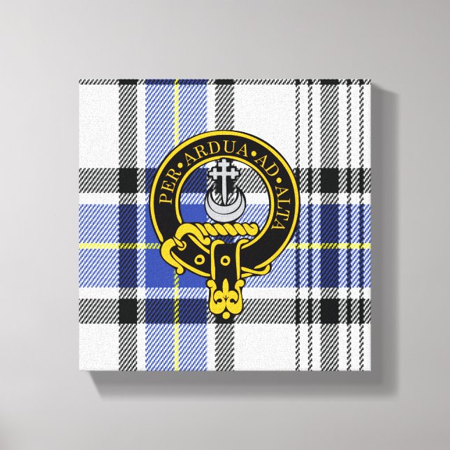 Hannay Scottish Crest e Tartan Canvas print (Frente)