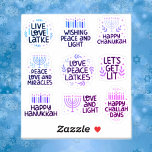 Hannukah diz adesivos<br><div class="desc">Rótulos Hannukah</div>