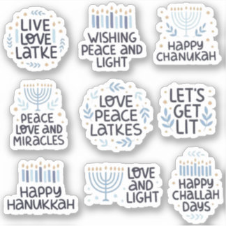 Hannukah diz adesivos